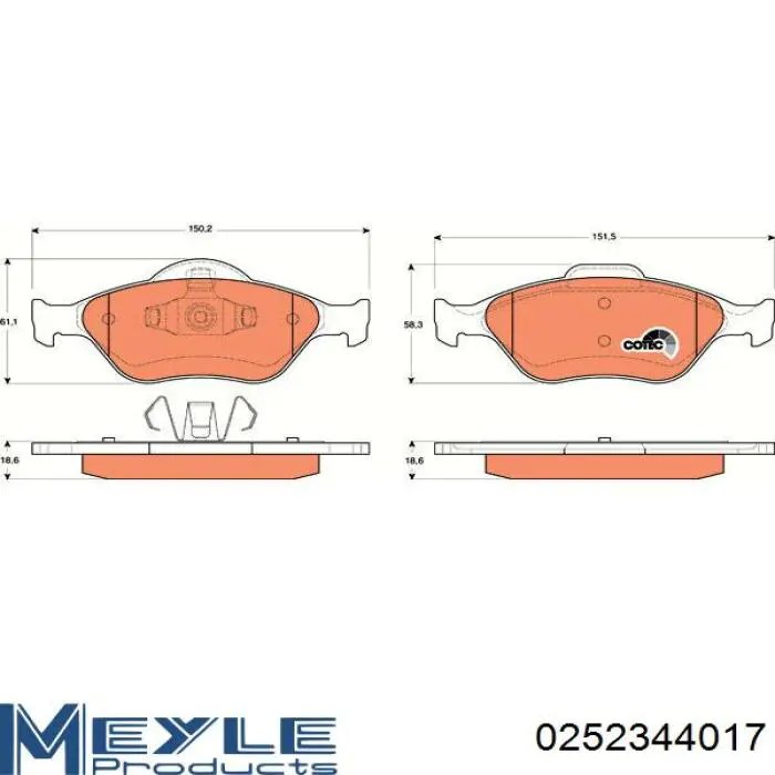 4427737 Ford Pastillas delanteras