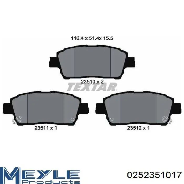 Pastillas de freno delanteras Toyota Prius NHW20
