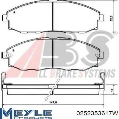 Pastillas de freno delanteras Hyundai/Kia S581014AA81
