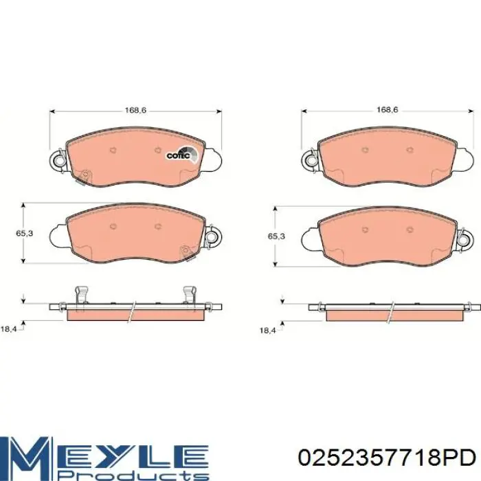 Pastillas de freno delanteras Ford 1465166