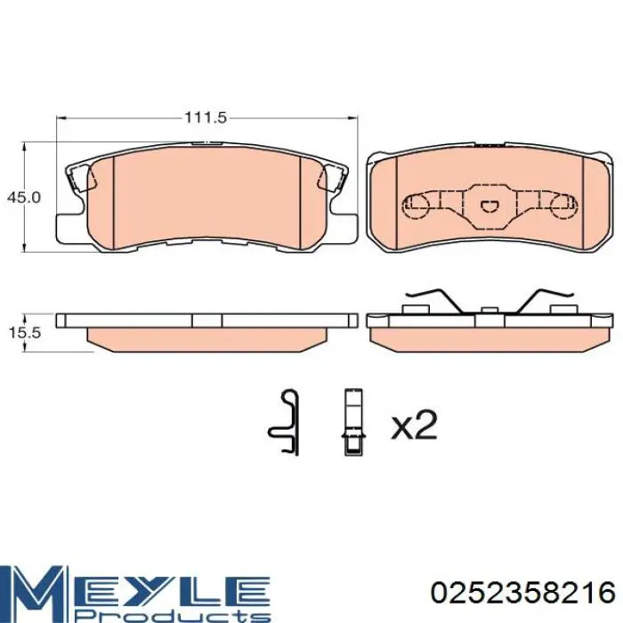 Pastillas traseras Mitsubishi MZ690183