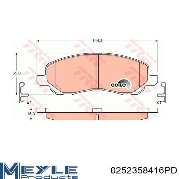 1160128A AYD Pastillas delanteras