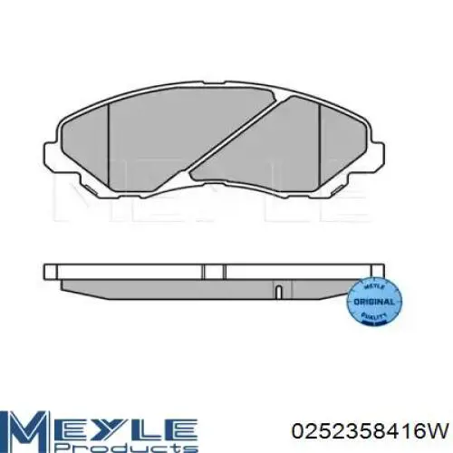 Pastillas freno delanteras Meyle 0252358416W precio, desde 29,01 EUR