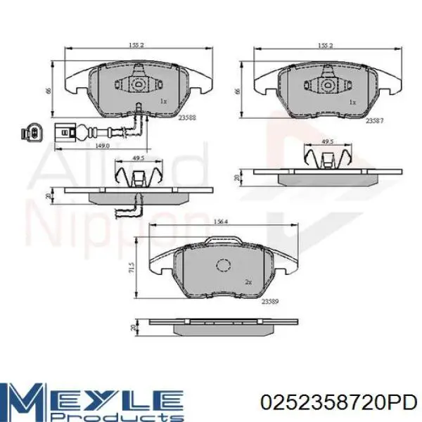 Pastillas de freno delanteras Seat Leon 2 1P1