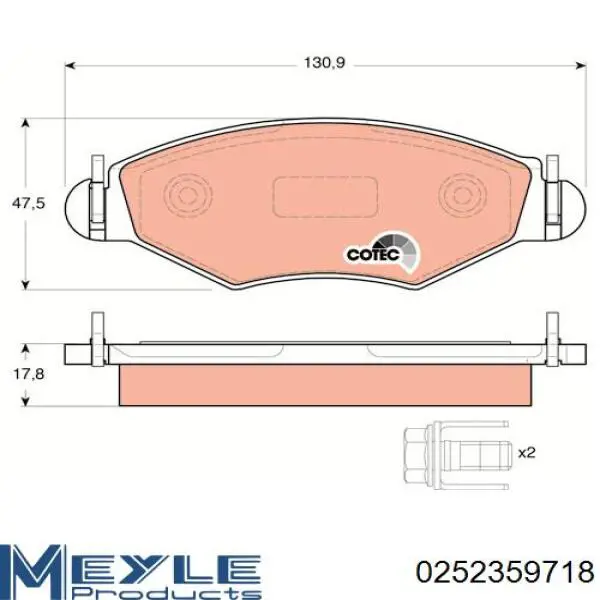 Pastillas de freno delanteras BPA064310 Open Parts