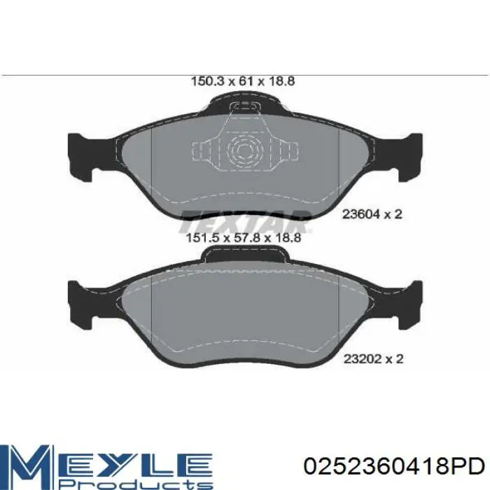Comprar 2612832 Ford Pastillas delanteras de freno