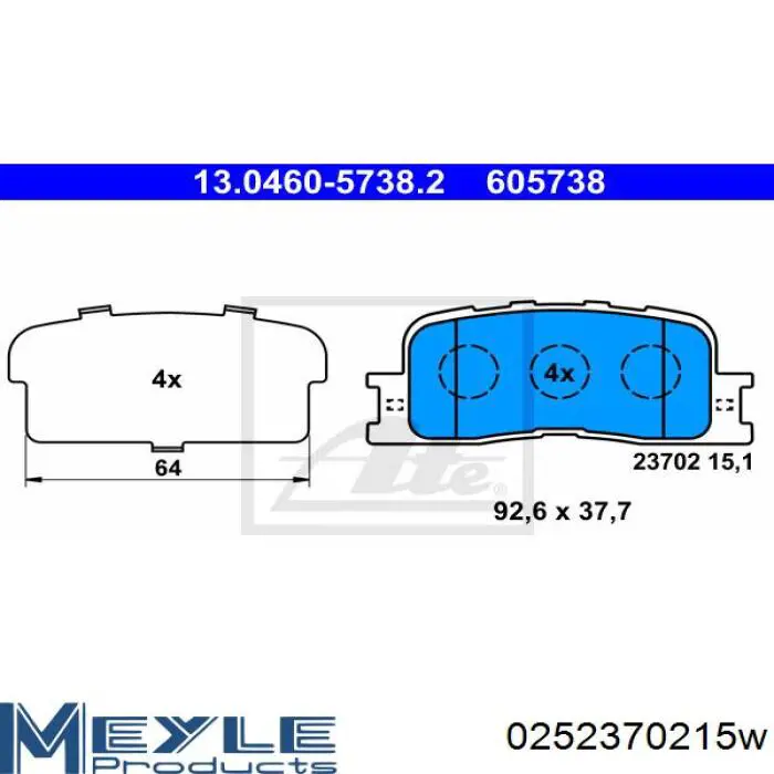 Pastillas de freno delanteras Subaru Impreza 3 GH