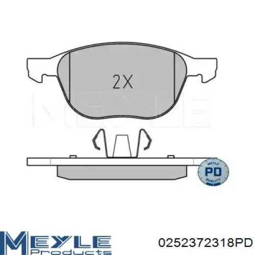 Pastillas de freno 0252372318PD Meyle