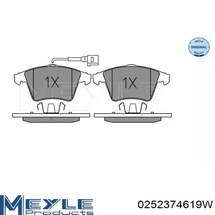 Comprar 0252374619W Meyle Pastillas delanteras de freno