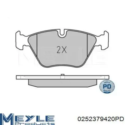 0252379420PD Meyle pastillas de freno delanteras