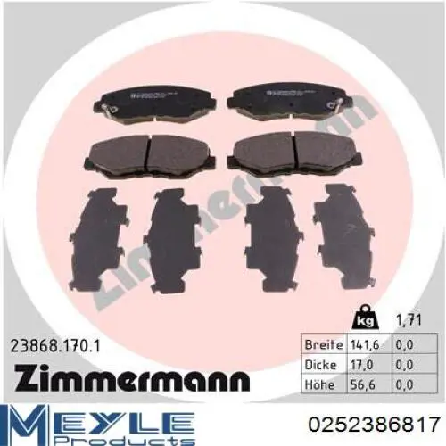 Pastillas de freno delanteras Honda 45022S9AE00