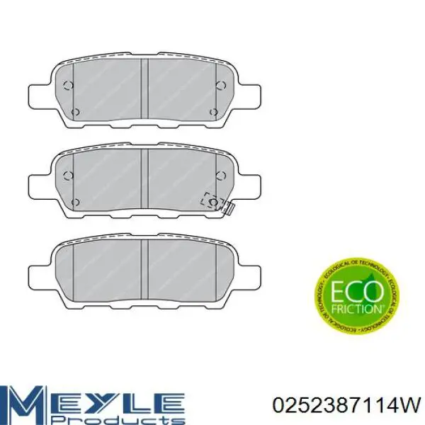 Pastillas de freno traseras D4080JA01B Nissan/Infiniti