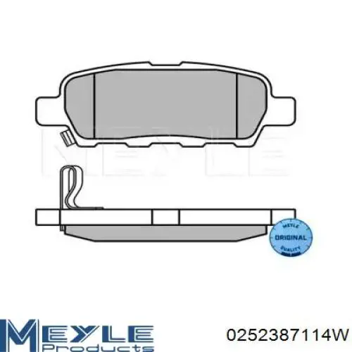 Pastillas traseras de freno Meyle 0252387114W precio, desde 19,53 EUR