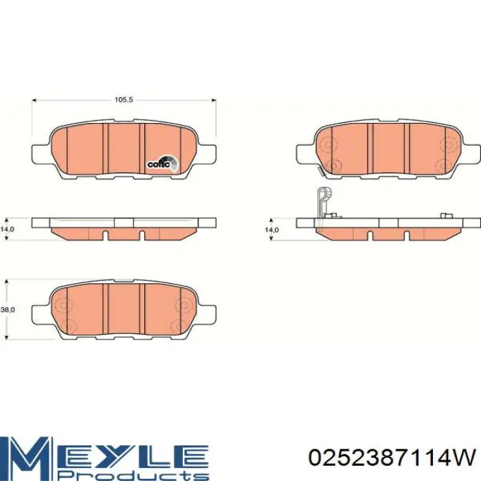 Pastillas traseras de freno Nissan/Infiniti D4080JA01B precio, desde 19,53 EUR