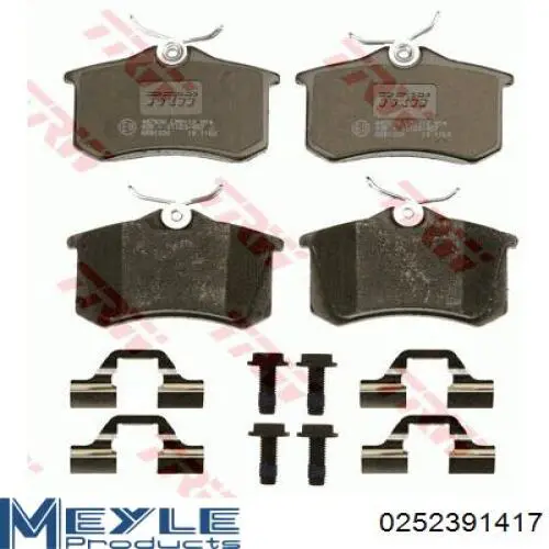Pastillas de freno traseras 3C0698451D VAG