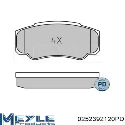 0252392120PD Meyle pastillas de freno traseras