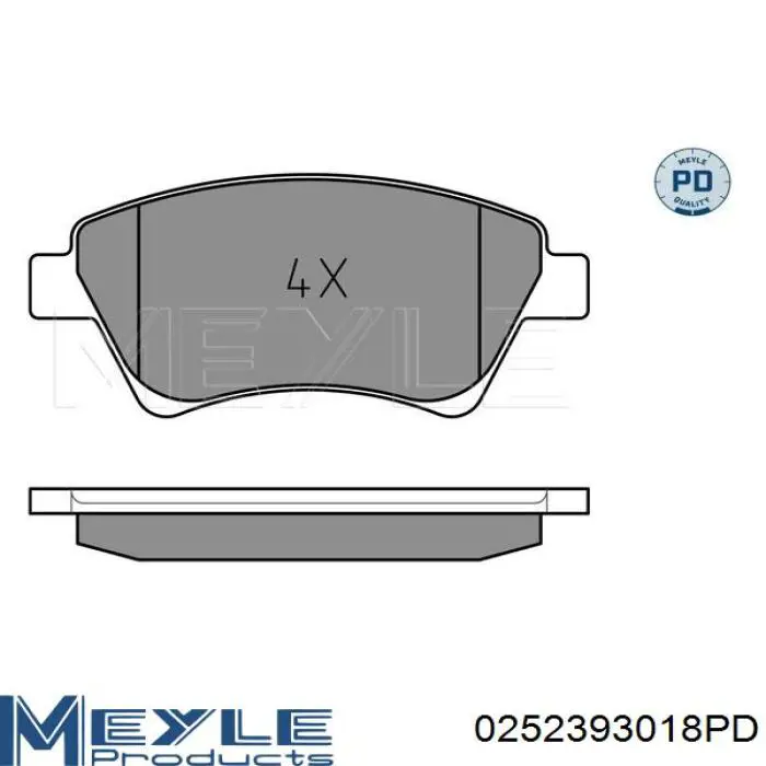0252393018PD Meyle pastillas de freno delanteras