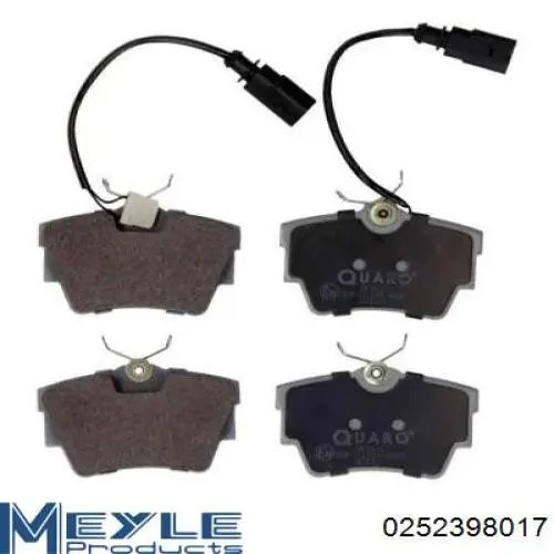 Comprar 0252398017 Meyle Pastillas de freno traseras