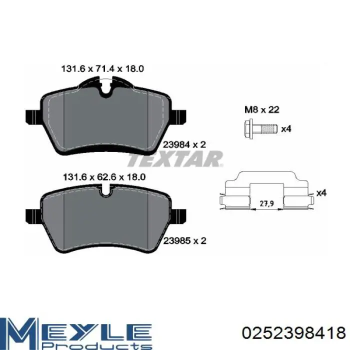 Comprar 34119808705 BMW Pastillas delanteras de freno