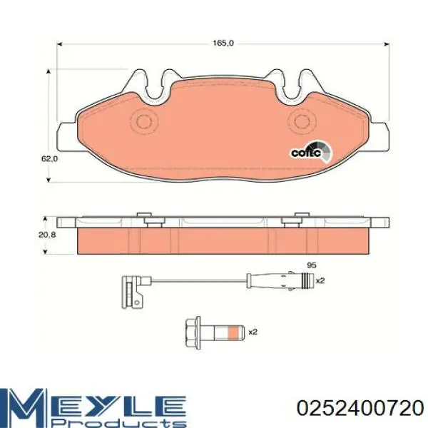 Pastillas de freno D290E Dafmi