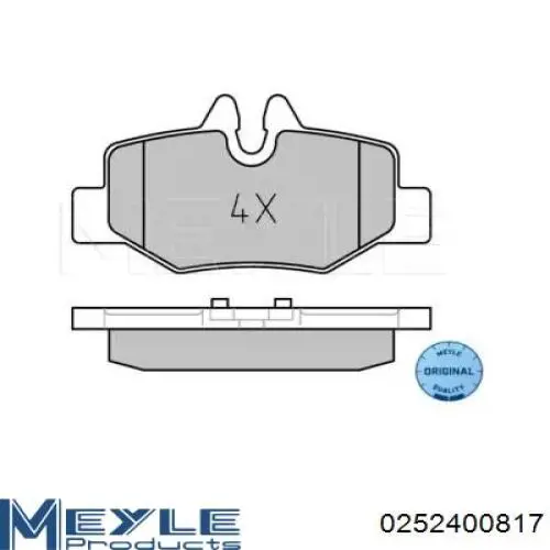 Pastillas traseras de freno Meyle 0252400817 precio, desde 28,65 EUR
