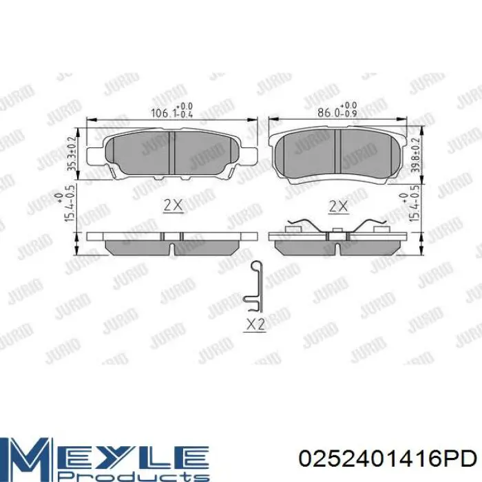 Pastillas traseras de freno Mitsubishi MZ690350 precio, desde 18,41 EUR