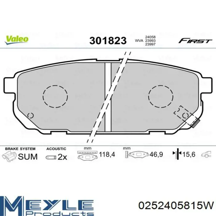 Pastillas traseras Hyundai/Kia 583023ED02
