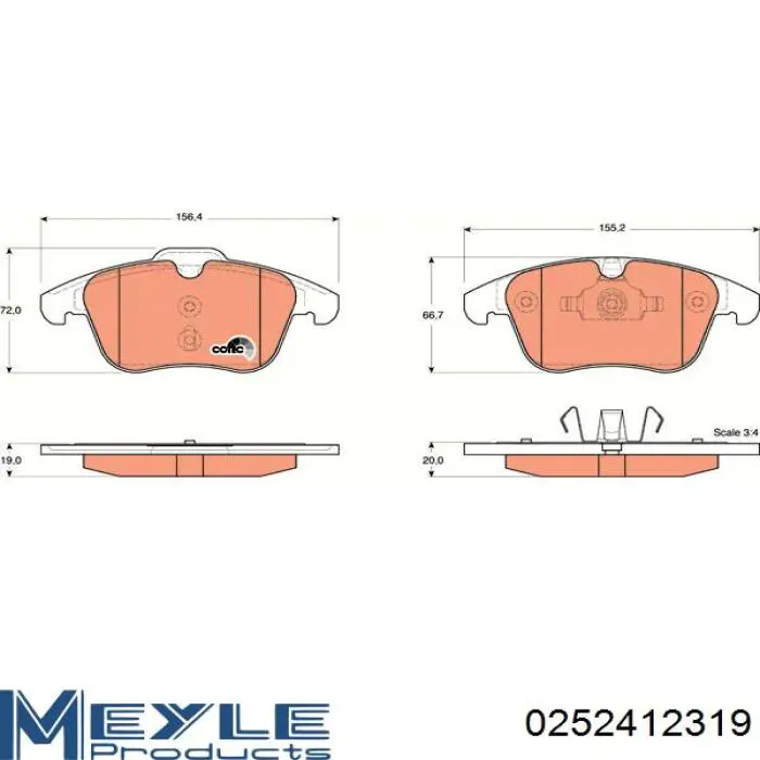 FD7249A Necto Pastillas delanteras