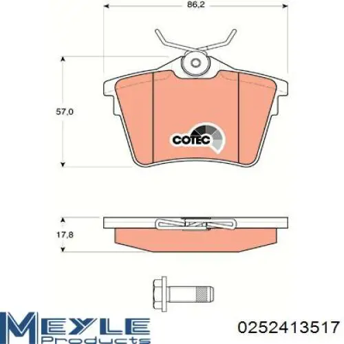 ADP154219 Blue Print Pastillas freno traseras