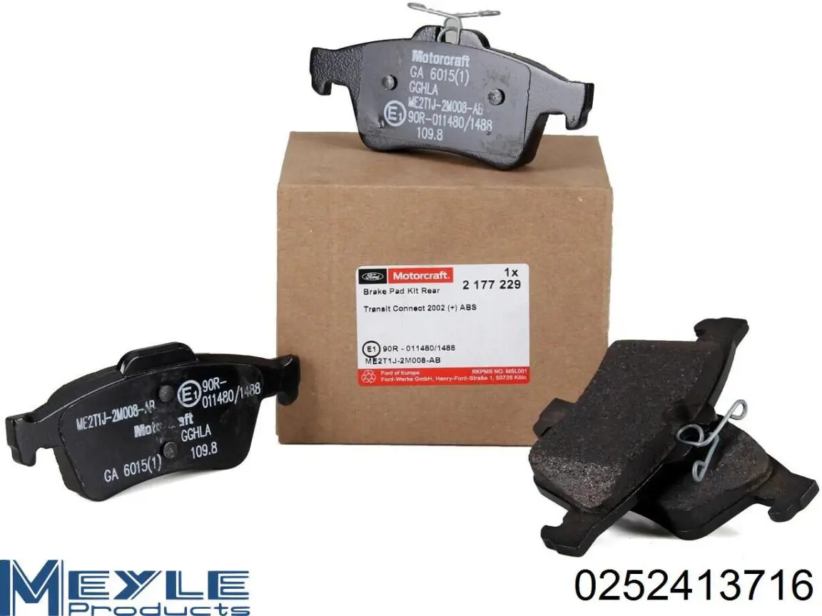 Comprar 0252413716 Meyle Pastillas de freno traseras