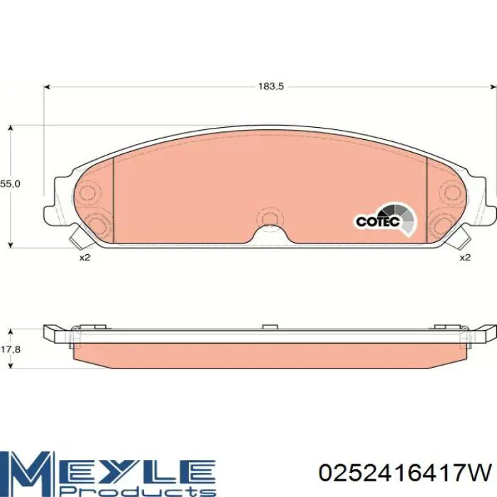 Pastillas de freno 5142558AC Chrysler