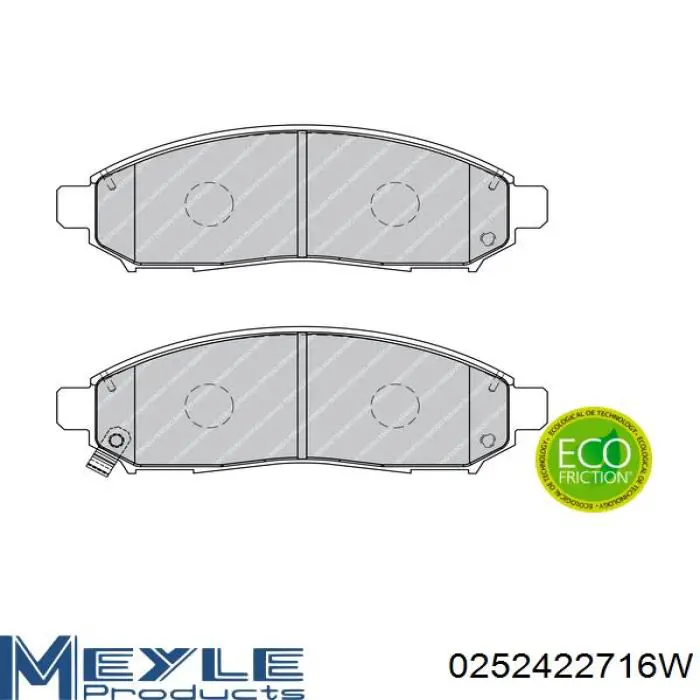 Pastillas de freno delanteras Nissan/Infiniti D1060EB71A