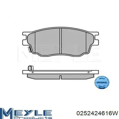 0252424616W Meyle pastillas de freno delanteras