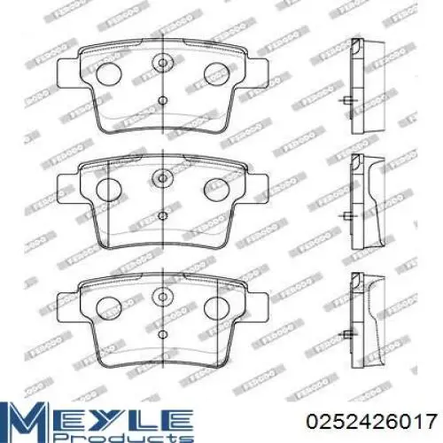 Pastillas de freno traseras 1037310 Ford