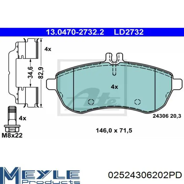 Pastillas de freno FD7301A Necto