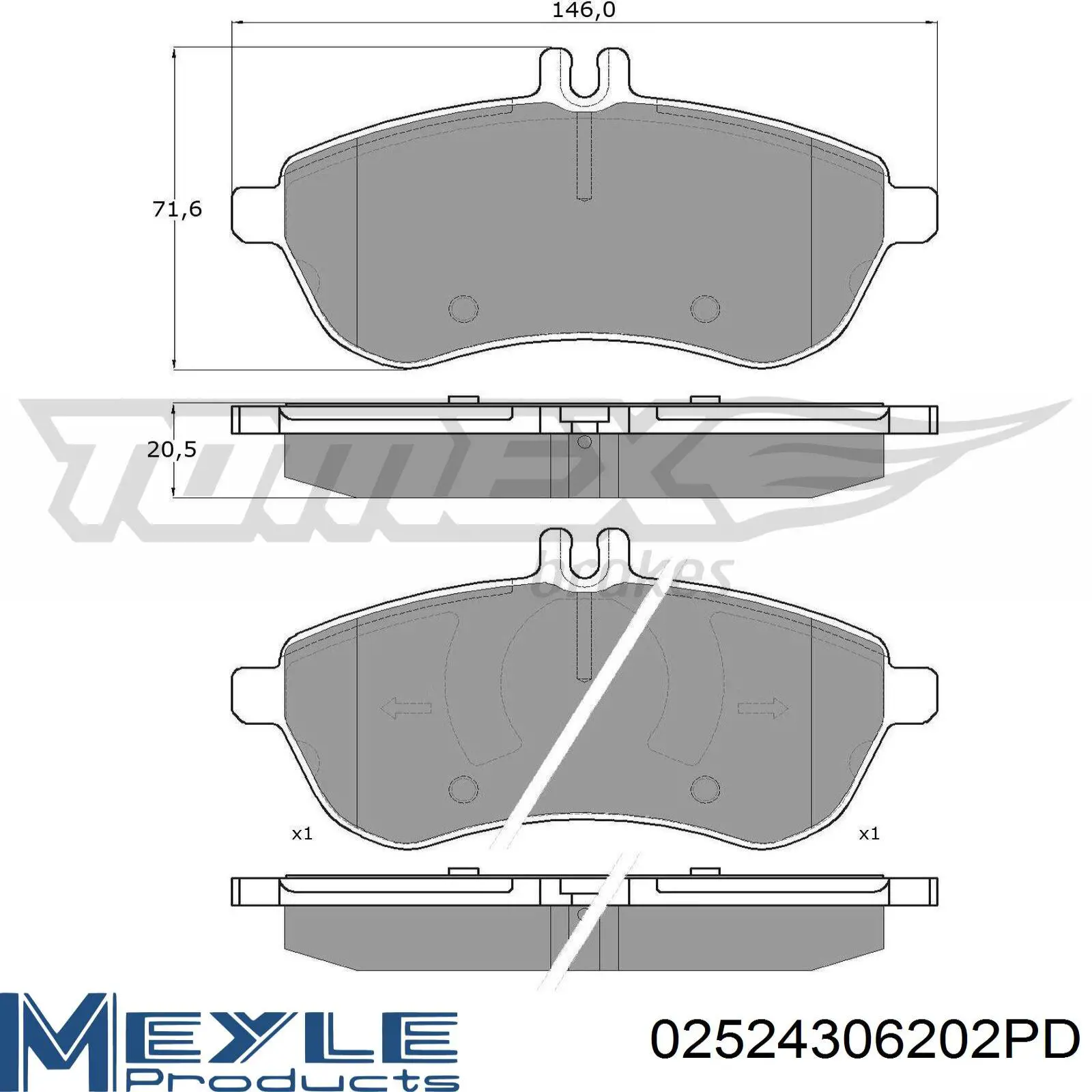 FD7301A Necto Pastillas delanteras