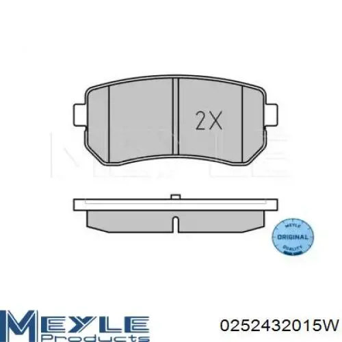 0252432015W Meyle pastillas de freno traseras