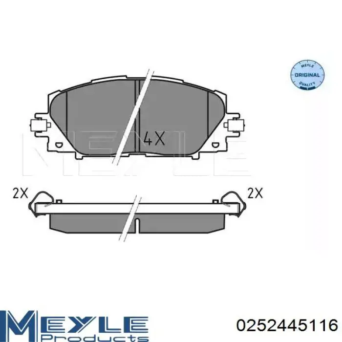 025 244 5116 Meyle pastillas de freno delanteras