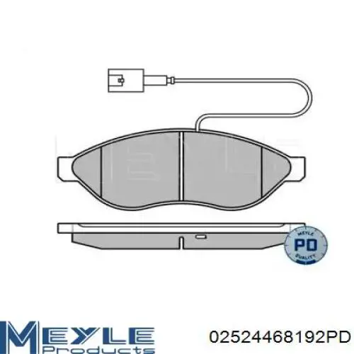 02524468192PD Meyle pastillas de freno delanteras
