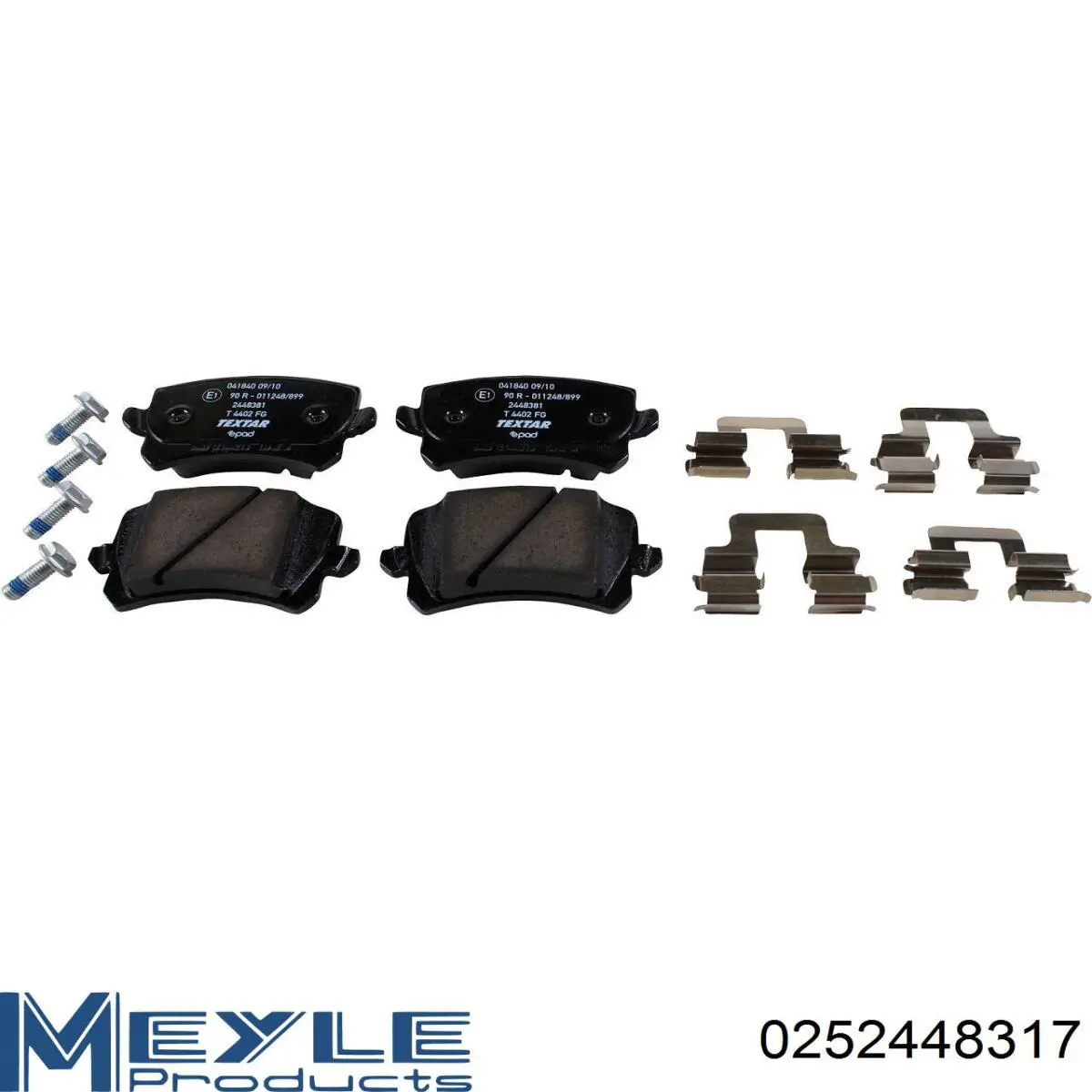 0252448317 Meyle Pastillas freno traseras