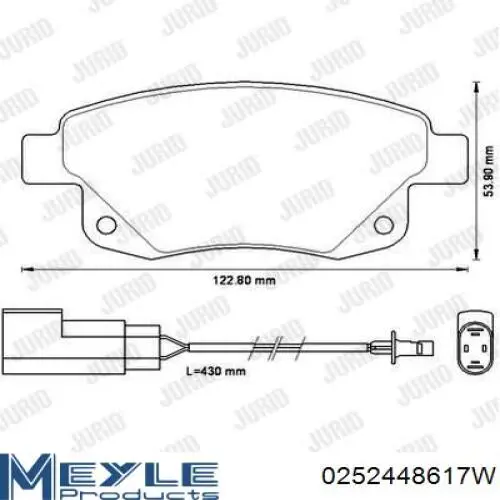 Pastillas traseras Jurid/Bendix BPD1121