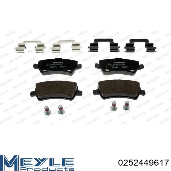 Comprar 0252449617 Meyle Pastillas de freno traseras