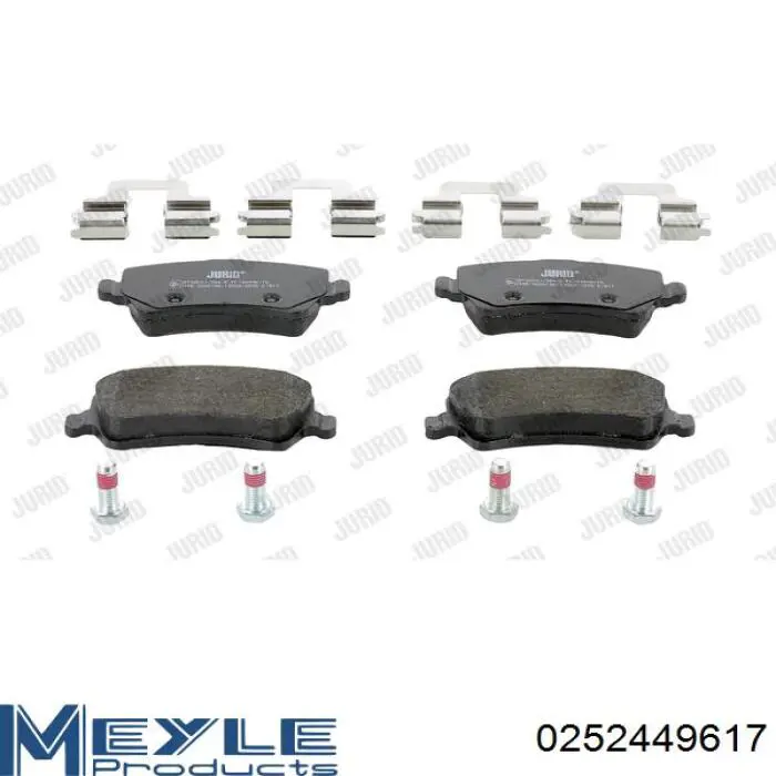 Pastillas traseras Meyle 0252449617