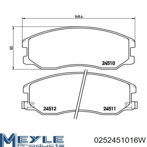 95459512 Peugeot/Citroen pastillas de freno delanteras