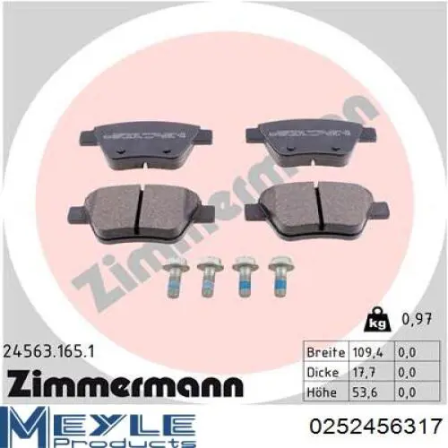Pastillas de freno traseras Volkswagen Jetta 6 162, 163, AV3, AV2, AY2, AY3