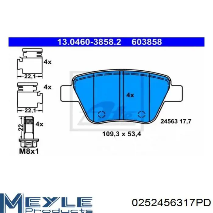 Pastillas de freno traseras Volkswagen Jetta 6 162, 163, AV3, AV2, AY2, AY3