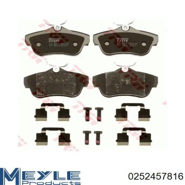 Comprar 0252457816 Meyle Pastillas de freno traseras