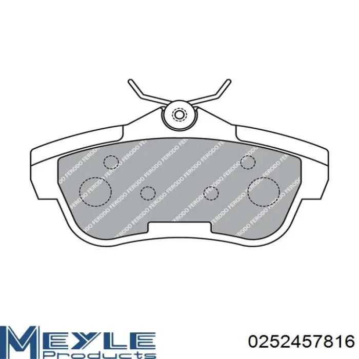 Pastillas traseras Meyle 0252457816