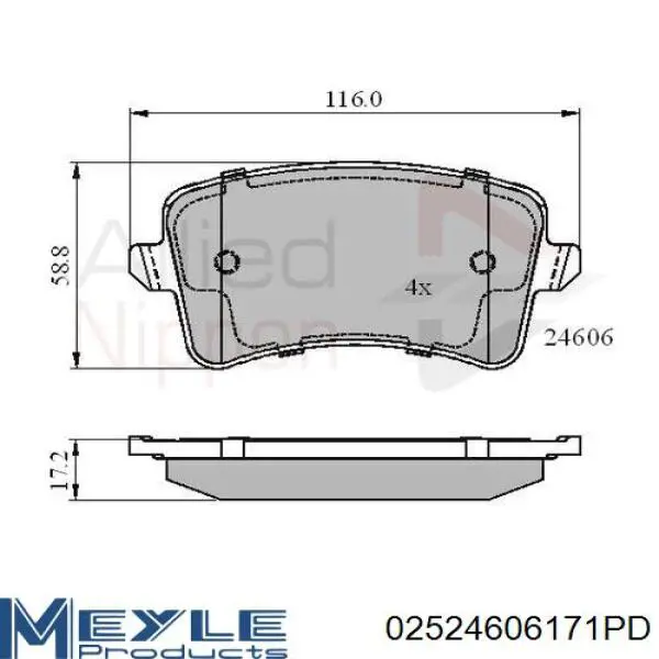 Pastillas traseras Necto FD7339A