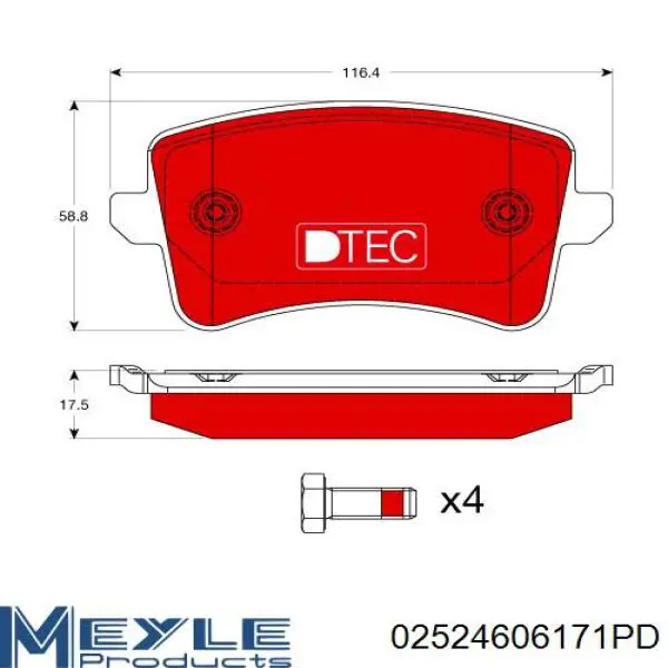 FD7339A Necto Pastillas freno traseras